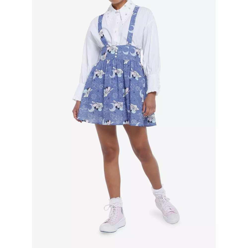 Little Twin Stars Celestial Night Suspender‎ Skirt Sanrio Purple Kiki Lala XS - Picture 3 of 14